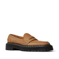 Proenza Schouler penny-slot leather platform loafers - Brown