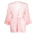 Kiki de Montparnasse floral-appliqué lace robe - Pink