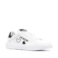 Love Moschino logo-print faux-leather sneakers - White
