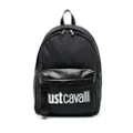 Just Cavalli logo-embossed zip-up backpack - Black