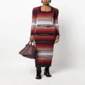 Missoni striped knitted midi dress - Black