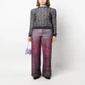 Missoni sequinned straight-leg pants - Purple