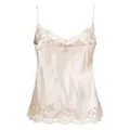 Carine Gilson embroidered-lace silk-satin camisole - Pink