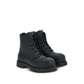 Ferragamo lace-up leather combat boots - Black