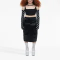 Marc Jacobs reflective midi skirt - Black