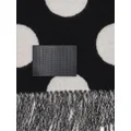 Marc Jacobs Spots fringed scarf - Black