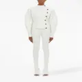 Ferragamo zip-detail knitted leggings - White