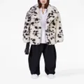 Stella McCartney animal-print faux-fur coat - White