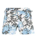 TOM FORD Tropical Flower-print swim shorts - Neutrals