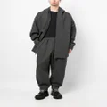 Yohji Yamamoto crinkled mélange-effect trousers - Grey
