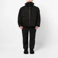 Yohji Yamamoto drawstring-hooded cargo-pocket jacket - Black