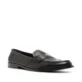 Tory Burch logo-plaque leather loafer - Black