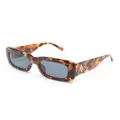 Linda Farrow x The Attico Marfa square-frame sunglasses - Brown