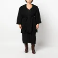 By Malene Birger shawl-lapels tie-waist coat - Black