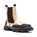 GANNI metallic-leather chunky Chelsea boots - Gold