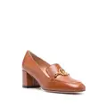 Bally Obrien 50mm logo-plaque leather pumps - Brown