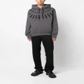 Neil Barrett Thunderbolt-print cotton hoodie - Grey