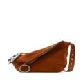 Burberry asymmetric-design suede shoulder bag - Orange