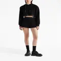 Prada logo-print cropped hoodie - Black