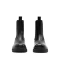 Burberry round-toe leather boots - Black
