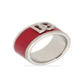 Dolce & Gabbana logo-plaque enamel ring - Red
