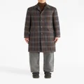 ETRO plaid-check pattern coat - Brown