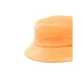 Sporty & Rich logo-embroidered cotton velvet bucket hat - Orange