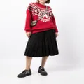 Junya Watanabe Aerosmith intarsia wool jumper - Red