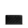 Balenciaga Crush Continental quilted-leather wallet - Black
