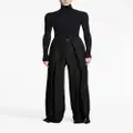 Balenciaga pleated wool tailored trousers - Black