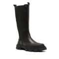 GANNI knee-high leather boots - Black