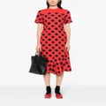 Marni polka-dot pattern midi dress - Red