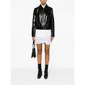 Karl Lagerfeld monogram-print straight-point collar jacket - Black
