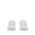 Burberry checkered leather sneakers - White