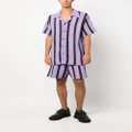 Nanushka Walter striped terry-cloth shorts - Purple