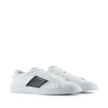 Emporio Armani mesh-panelled logo-print sneakers - White