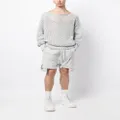 Boris Bidjan Saberi drop-crotch drawstring shorts - Grey