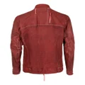 Boris Bidjan Saberi high-neck leather jacket - Red