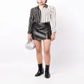 alice + olivia Willa striped silk shirt - Black
