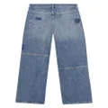 GANNI Patch Izey straight-leg jeans - Blue