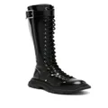 Alexander McQueen lace-up chunky-sole leather boots - Black