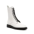 Tory Burch Double T-embossed leather boots - White