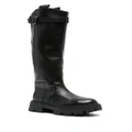 Ash knee-high leather boots - Black