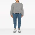 Nili Lotan concealed-fastening cotton tapered trousers - Blue