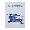 Burberry Equestrian-motif cotton towel - White