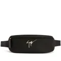 Giuseppe Zanotti Mirto logo-plaque belt bag - Black