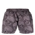 Philipp Plein skull-print swim shorts - Black