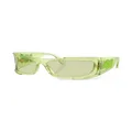 Versace Eyewear logo-plaque rectangular-frame sunglasses - Green
