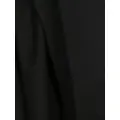 Karl Lagerfeld intarsia knit-logo fringed scarf - Black