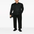 Karl Lagerfeld logo-embroidered stretch-cotton shirt - Black